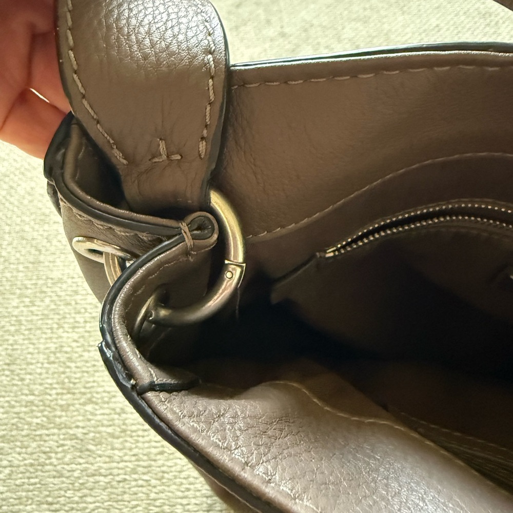 Tory Burch Taupe Leather Tote - Picture 5 of 8